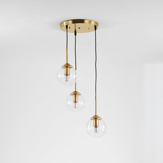 Mavar Luminaires Suspension Verre Transparent Ambre-Luire
