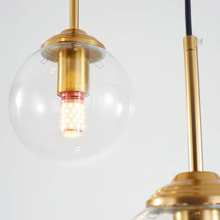 Mavar Luminaires Suspension Verre Transparent Ambre-Luire