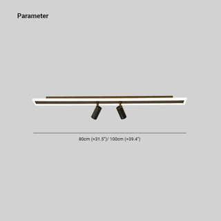 Aim Plafonnier Linéaire Minimaliste Métal/Acylique Noir Salle à Manger