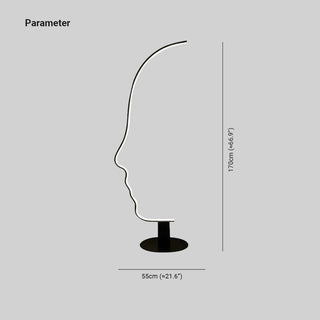 Ray Lampe sur pied Led visage de humain postmoderne pour la chambre