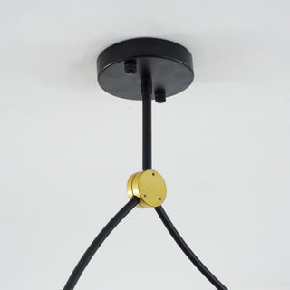 Valentina Plafonnier Linéaire Minimaliste, Metal, Or, Salon