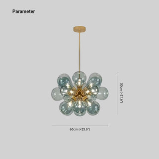 Valentina Suspension Moderne, Métal/Verre, Blanc/Bleu/Violet/Doré, Salon