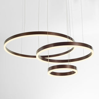 Zorin Suspension Anneau Moderne Métal Noir/Doré/Café Salon-Luire