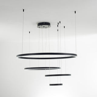 Zorin Suspension Anneau Moderne Métal Noir/Doré/Café Salon-Luire