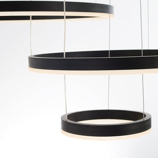 Zorin Suspension Anneau Moderne Métal Noir/Doré/Café Salon-Luire