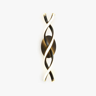 Ray Applique Murale Linéaire Simple, Métal, Noir/Or, Salon