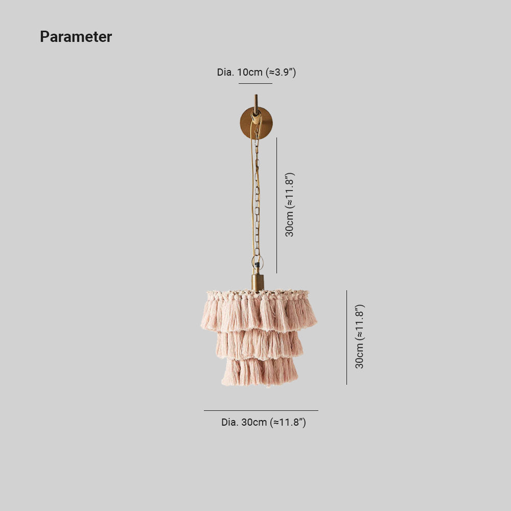 Ritta Suspension Nuage Retro, Metal/Tissu, Rose/Beige/Violet, Salon