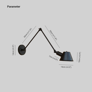Epoch Applique Mural Pliable, Métal, Noir/Rouille, Bureau