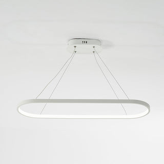 Arisha Suspension Ovale Moderne, Métal/Gel de Silice, Blanc/Noir/Or, Bar