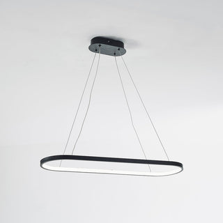 Arisha Suspension Ovale Moderne, Métal/Gel de Silice, Blanc/Noir/Or, Bar
