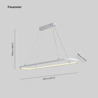 Arisha Suspension Ovale Moderne, Métal/Gel de Silice, Blanc/Noir/Or, Bar