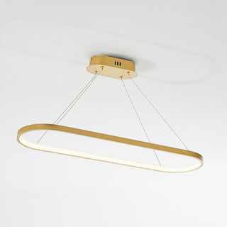 Arisha Suspension Ovale Moderne, Métal/Gel de Silice, Blanc/Noir/Or, Bar