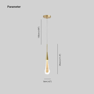 Aroven Suspension Goutte Design Doré Salon-Luire