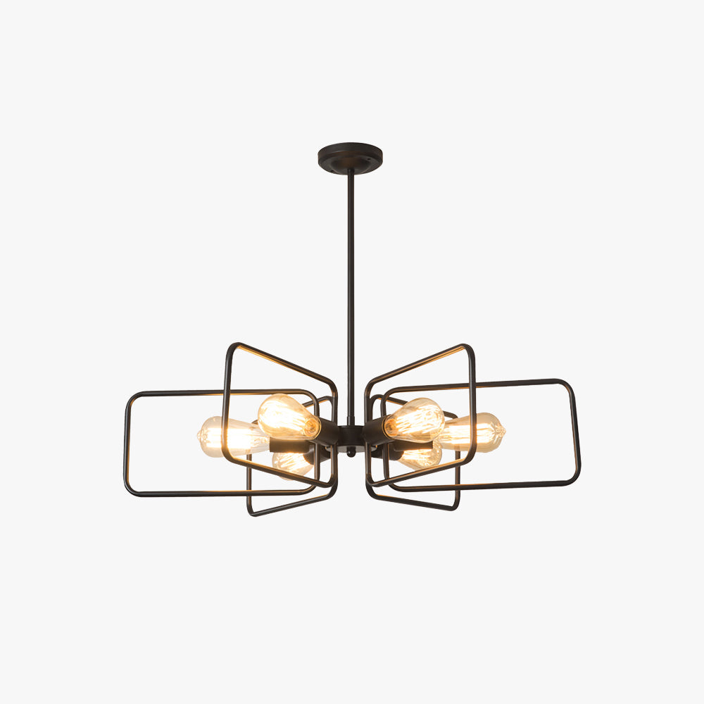 Silva Industriel LED Suspension Noir Métal Salon/Chambre À Coucher