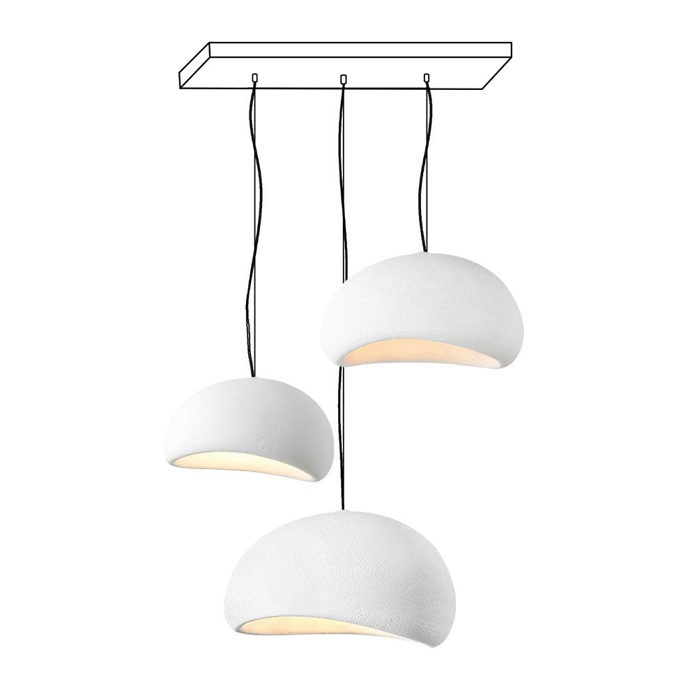 Chandelier Wabi-Sabi Pebble Cluster Organic Form Minimalist Artistic-Neutral Decor