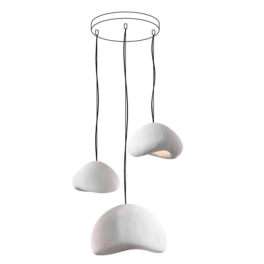 Chandelier Wabi-Sabi Pebble Cluster Organic Form Minimalist Artistic-Neutral Decor