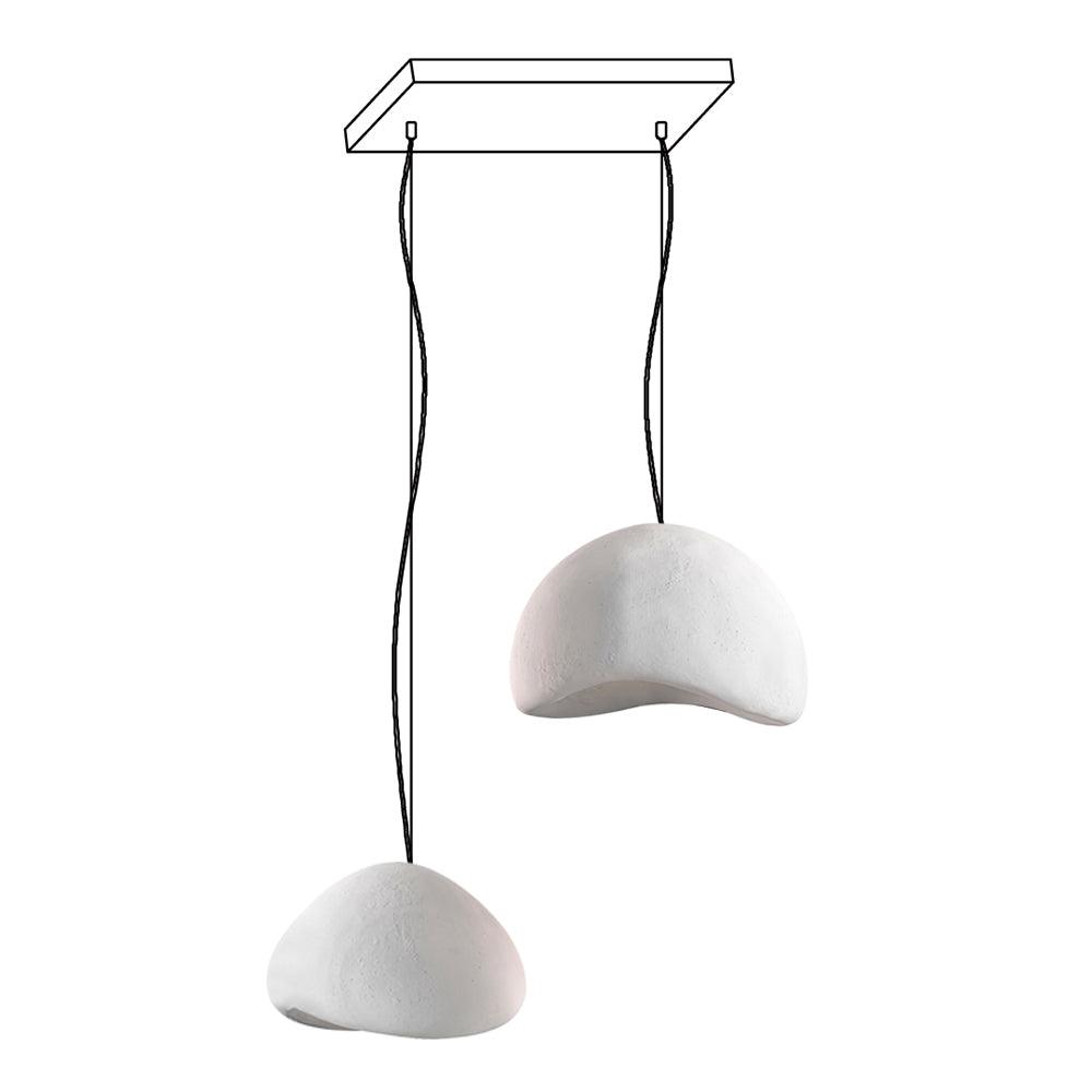 Chandelier Wabi-Sabi Pebble Cluster Organic Form Minimalist Artistic-Neutral Decor