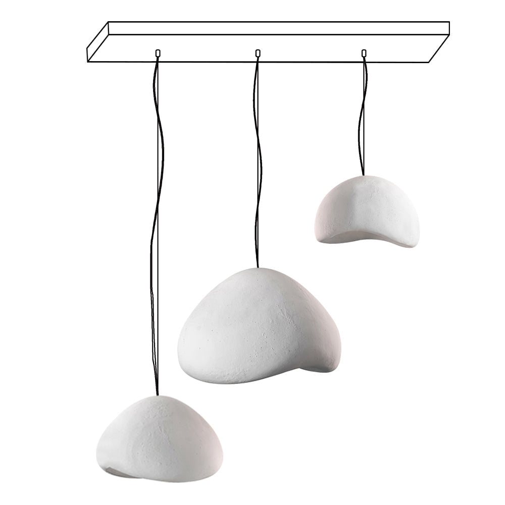 Chandelier Wabi-Sabi Pebble Cluster Organic Form Minimalist Artistic-Neutral Decor