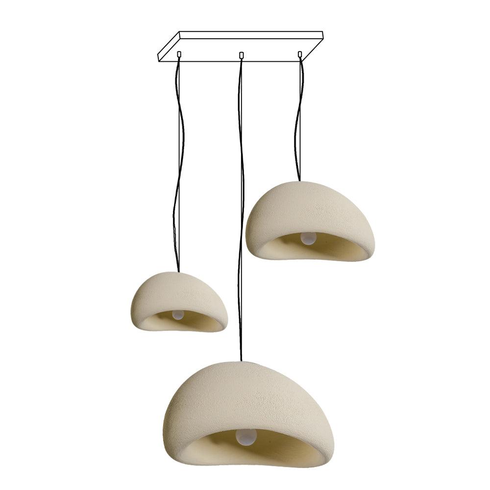 Chandelier Wabi-Sabi Pebble Cluster Organic Form Minimalist Artistic-Neutral Decor