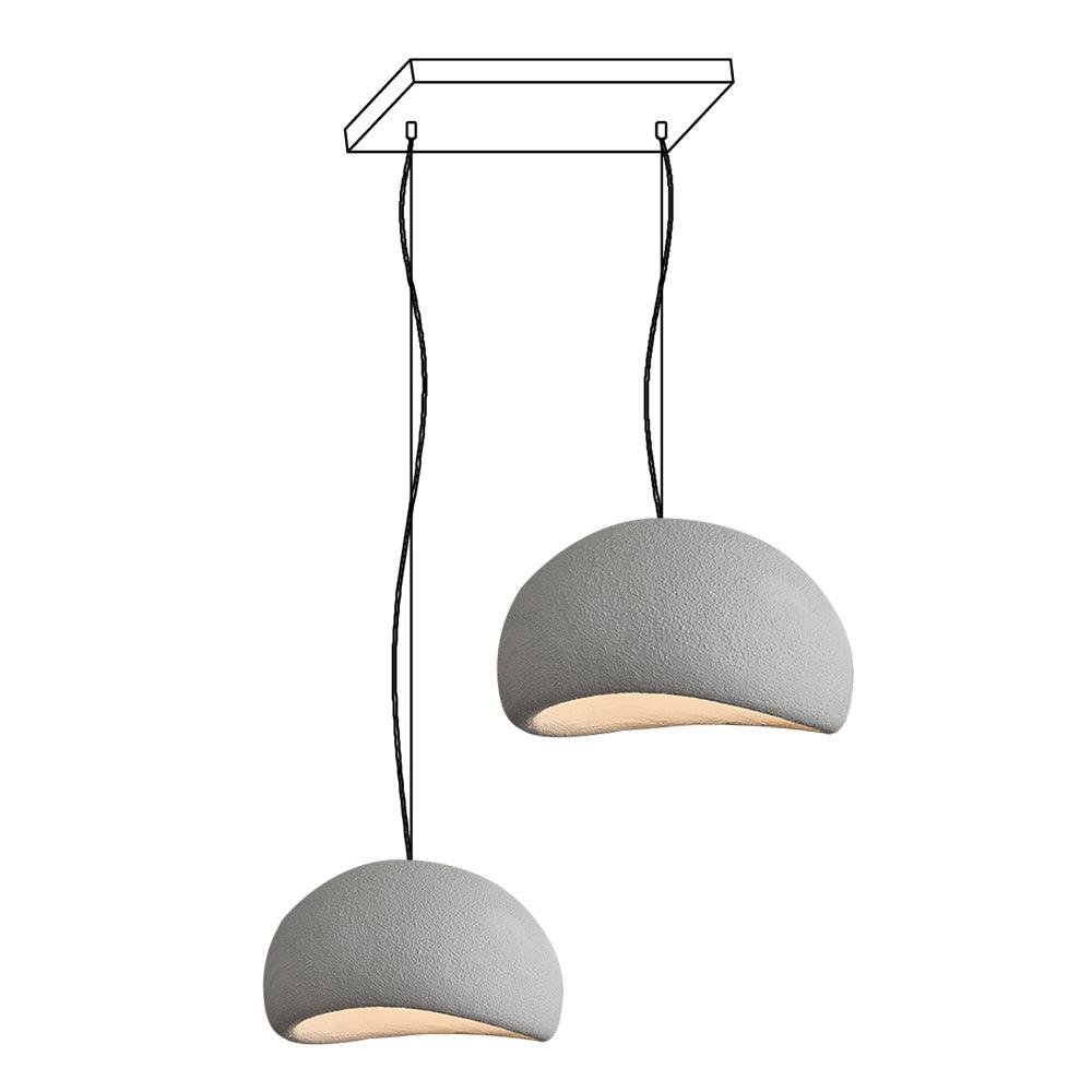 Chandelier Wabi-Sabi Pebble Cluster Organic Form Minimalist Artistic-Neutral Decor
