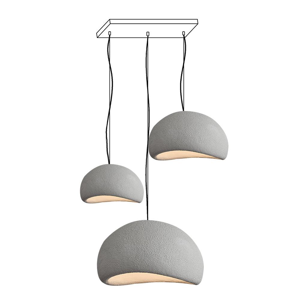 Chandelier Wabi-Sabi Pebble Cluster Organic Form Minimalist Artistic-Neutral Decor