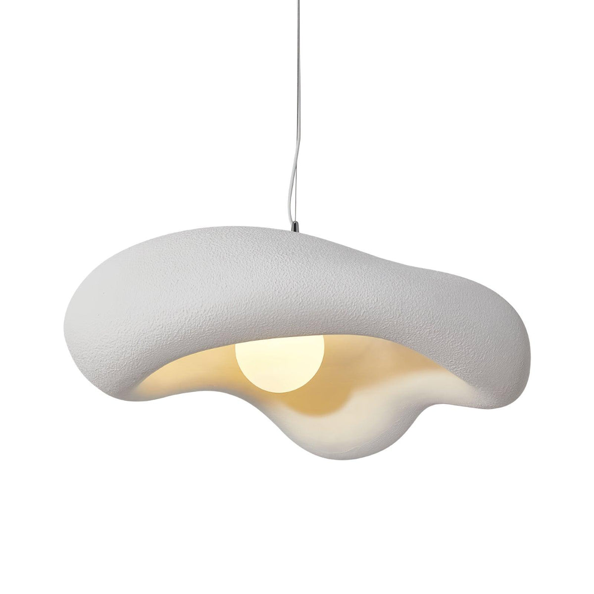 Pendant Lamp Resin in Organic Shape for Modern Interiors Natural-Neutral Decor
