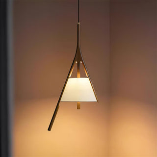Zovenarae Triangulaire Bois Pendentif Lumière