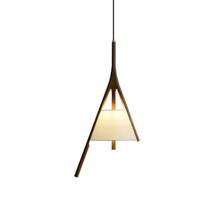 Zovenarae Triangulaire Bois Pendentif Lumière