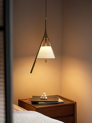 Zovenarae Triangulaire Bois Pendentif Lumière