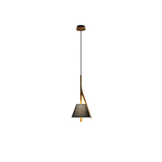 Zovenarae Triangulaire Bois Pendentif Lumière