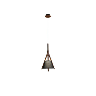 Zovenarae Triangulaire Bois Pendentif Lumière