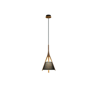 Zovenarae Triangulaire Bois Pendentif Lumière