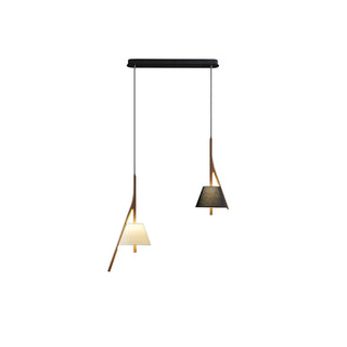 Zovenarae Triangulaire Bois Pendentif Lumière