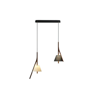 Zovenarae Triangulaire Bois Pendentif Lumière