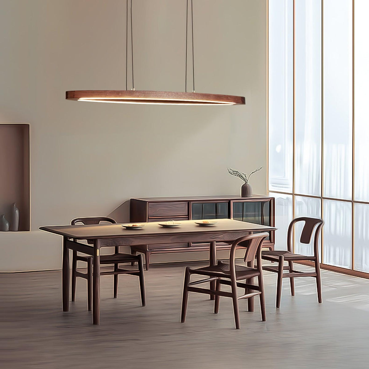 Zentan Lampe suspendue minimaliste en bois