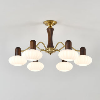 Aurora Lustre Noyer Embrassement Blanc Finition