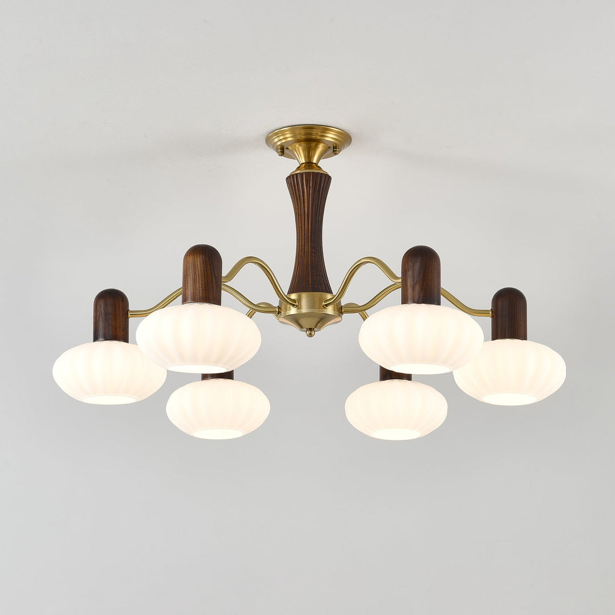 Arleira Lustre Noyer Embrassement Blanc Finition