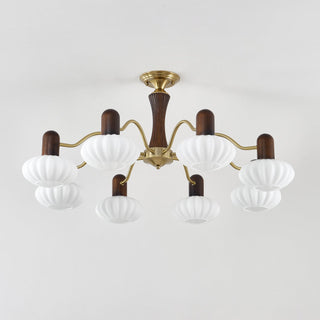 Aurora Lustre Noyer Embrassement Blanc Finition