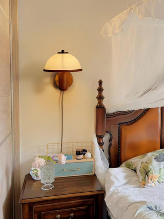 Lustra Applique Murale Champignon Bois de Chêne