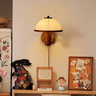Lustra Applique Murale Champignon Bois de Chêne