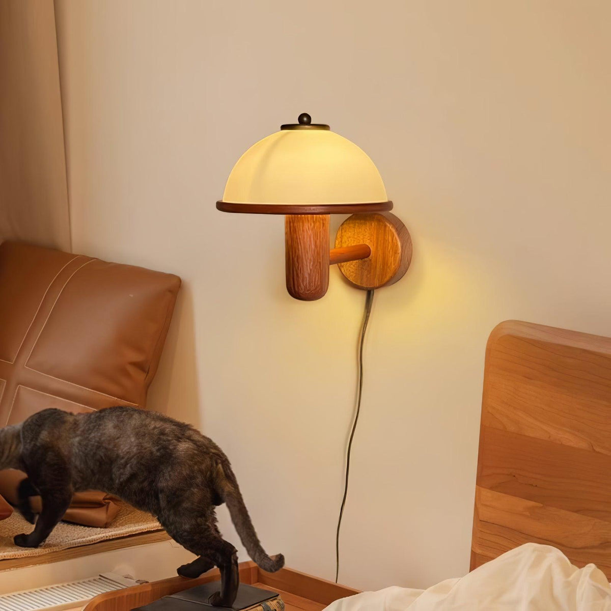 Tavora Applique Murale Champignon en Bois