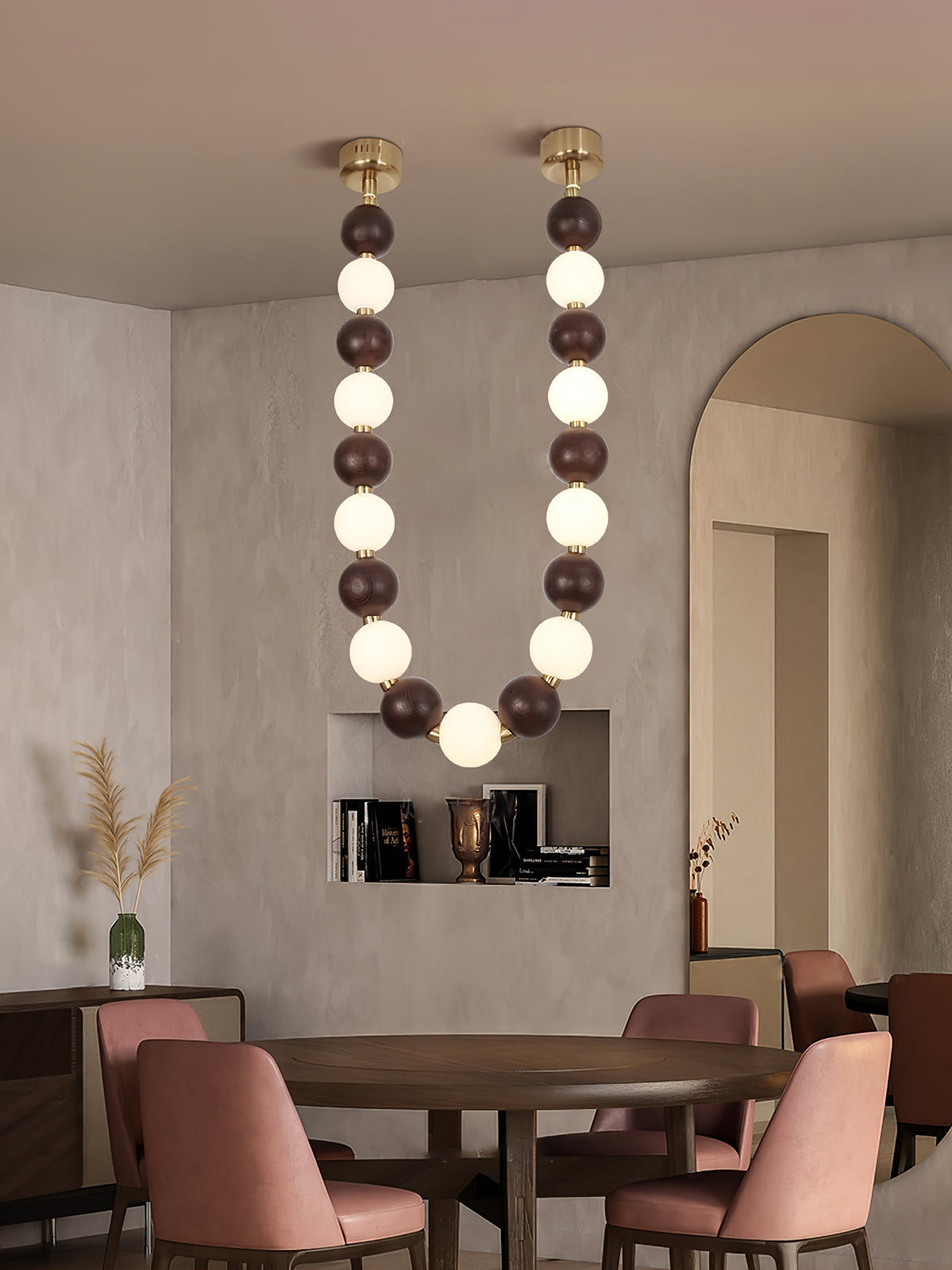 Sorilia Lustre Noyer Perle Collier