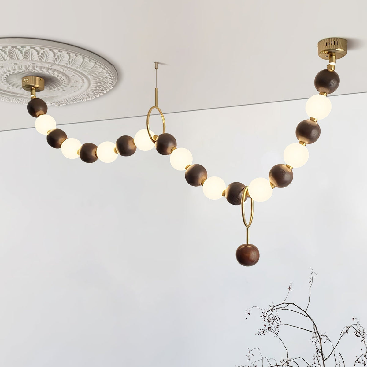 Sorilia Lustre Noyer Perle Collier