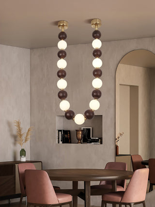 Aurora Lustre Noyer Perle Collier
