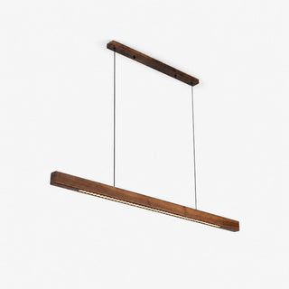 Wood Linear LED Pendant Light-Neutral Decor