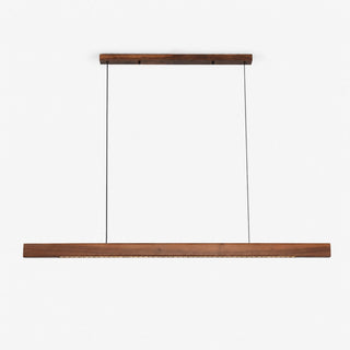 Wood Linear LED Pendant Light-Neutral Decor
