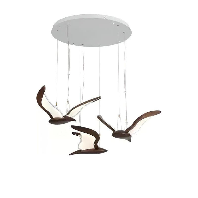 Brineria Lustre Forme d'Oiseau Bois Sculptural