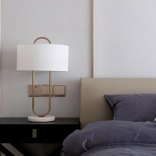 Ripj Lampe de Table en Tissu Et Marbre