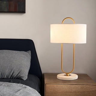 Ripj Lampe de Table en Tissu Et Marbre