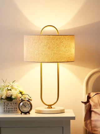 Ripj Lampe de Table en Tissu Et Marbre